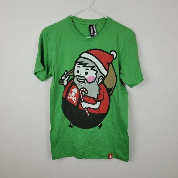 Johnny Cupcakes Santa Small Crossbones T-Shirt Men - Picture 2 of 5